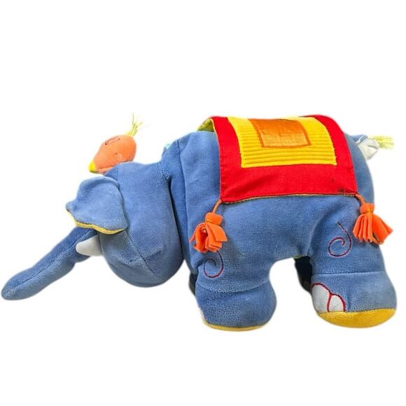 Jellycat Jelly Kitten Book Plush Elephant Book Bells on Feet Button Closure - Picture 3 of 16